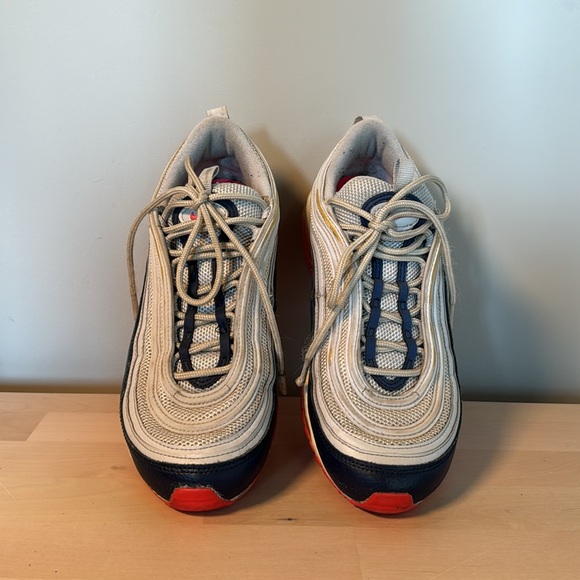 Nike Air Max 97 Midnight Navy Racer Pink Laser Orange Women’s Size 8 - Picture 5 of 6